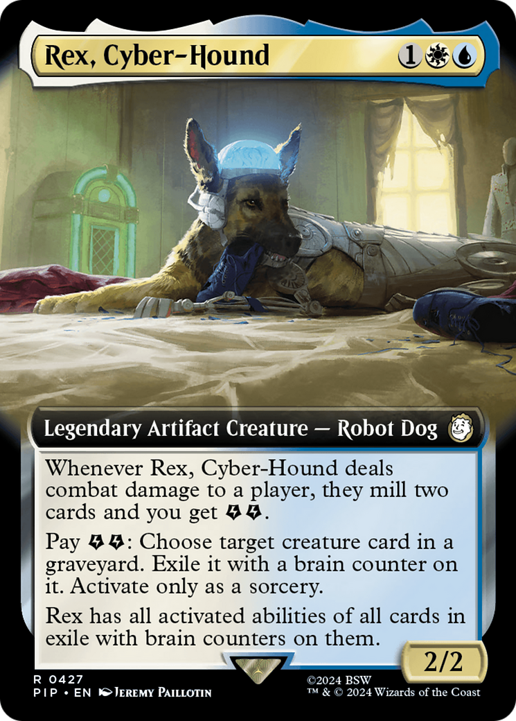 Rex, Cyber-Hound (PIP-427) [Fallout] (Extended Art) MTG Single Wizards of the Coast