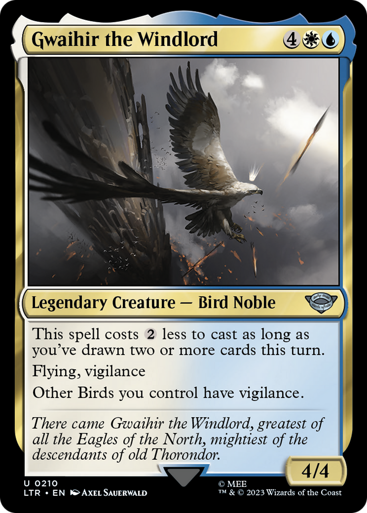 Gwaihir the Windlord (LTR-210) [The Lord of the Rings: Tales of Middle-earth] Foil MTG Single Wizards of the Coast