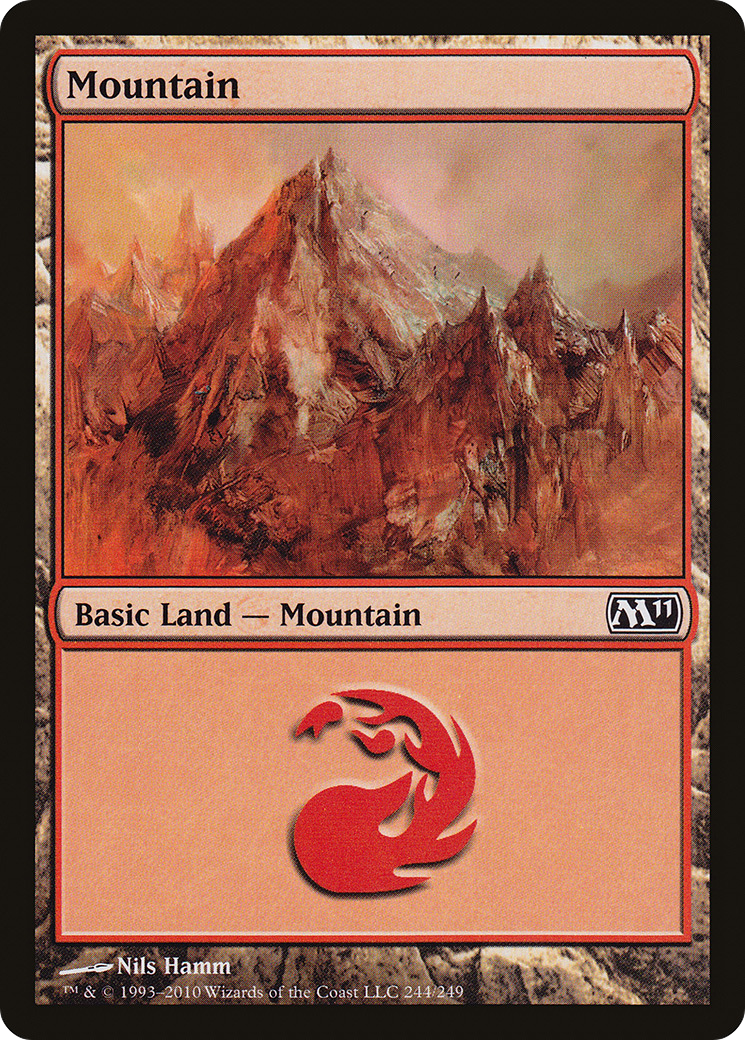 Mountain (M11-244) [Magic 2011] Foil MTG Single Wizards of the Coast