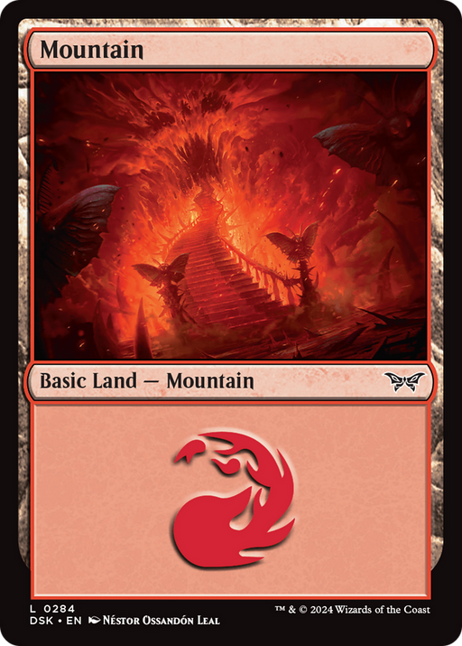Mountain (0284) (DSK-284) [Duskmourn: House of Horror] Foil MTG Single Wizards of the Coast