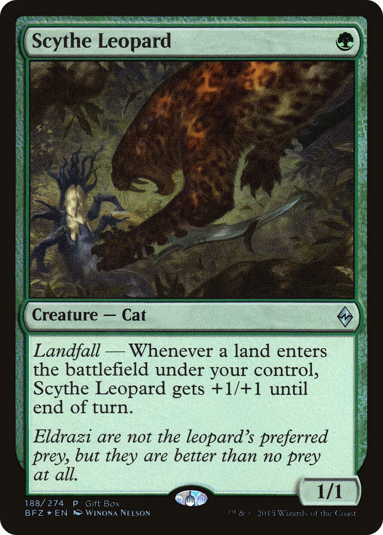 Scythe Leopard (GBP-188) [Battle for Zendikar Promos] Foil MTG Single Wizards of the Coast