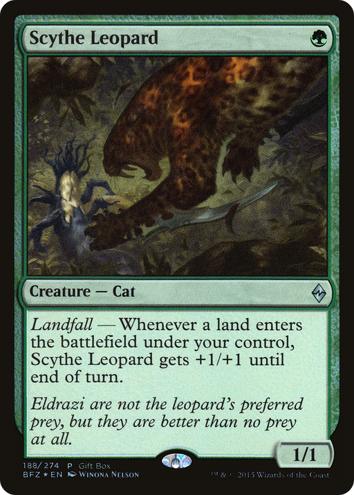 Scythe Leopard (GBP-188) [Battle for Zendikar Promos] Foil MTG Single Wizards of the Coast