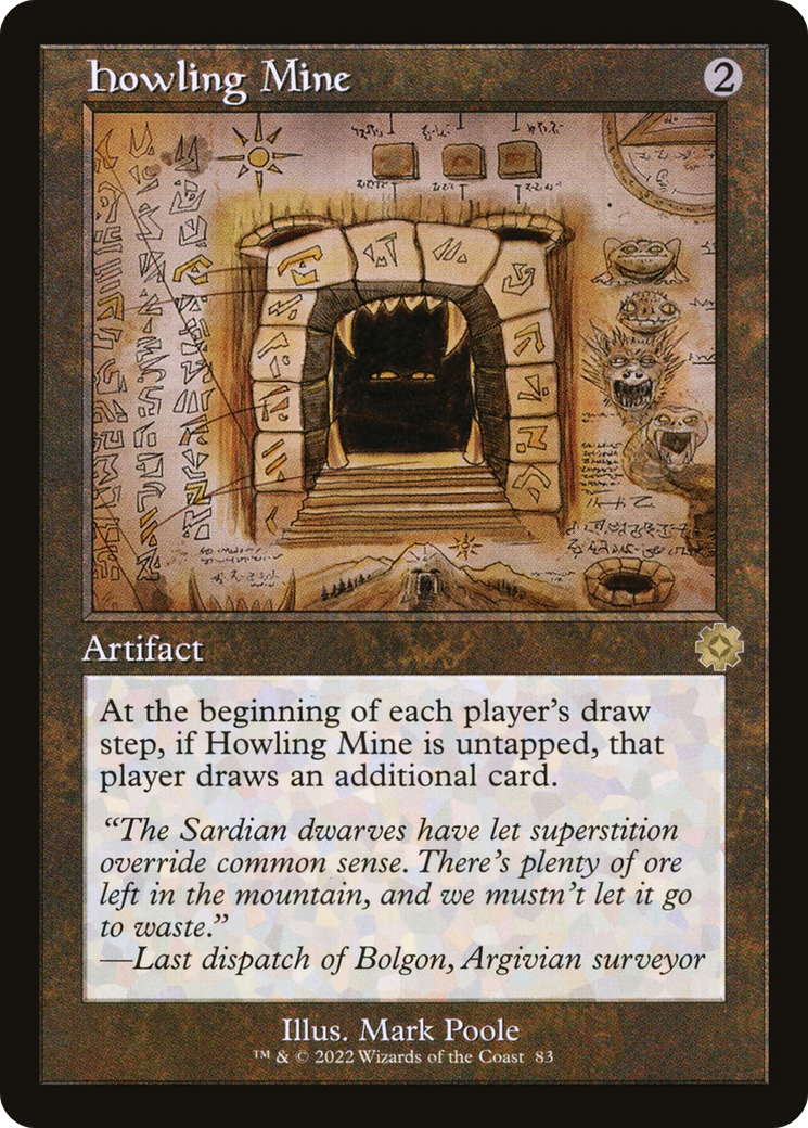 Howling Mine (Schematic) (BRR-083) [The Brothers' War Retro Artifacts] Foil MTG Single Wizards of the Coast