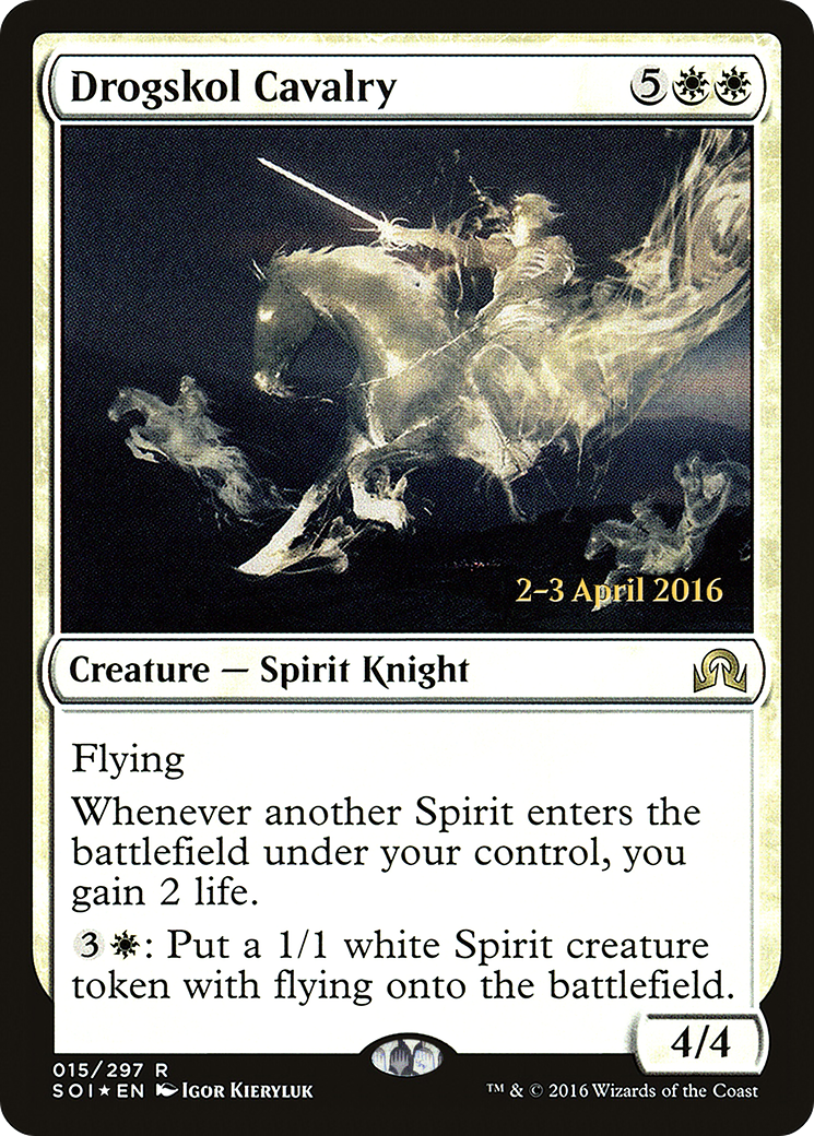 Drogskol Cavalry (PRE-015) [Shadows over Innistrad Promos] Foil MTG Single Wizards of the Coast