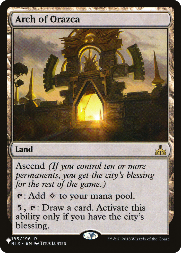 Arch of Orazca (PLST-RIX-185) [Mystery Booster] The List MTG Single Wizards of the Coast