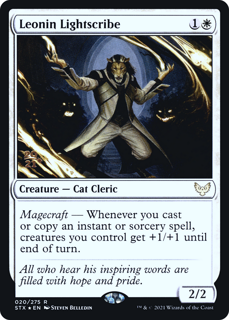 Leonin Lightscribe (PRE-020) [Strixhaven: School of Mages Promos] Foil MTG Single Wizards of the Coast