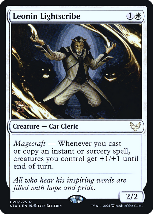 Leonin Lightscribe (PRE-020) [Strixhaven: School of Mages Promos] Foil MTG Single Wizards of the Coast