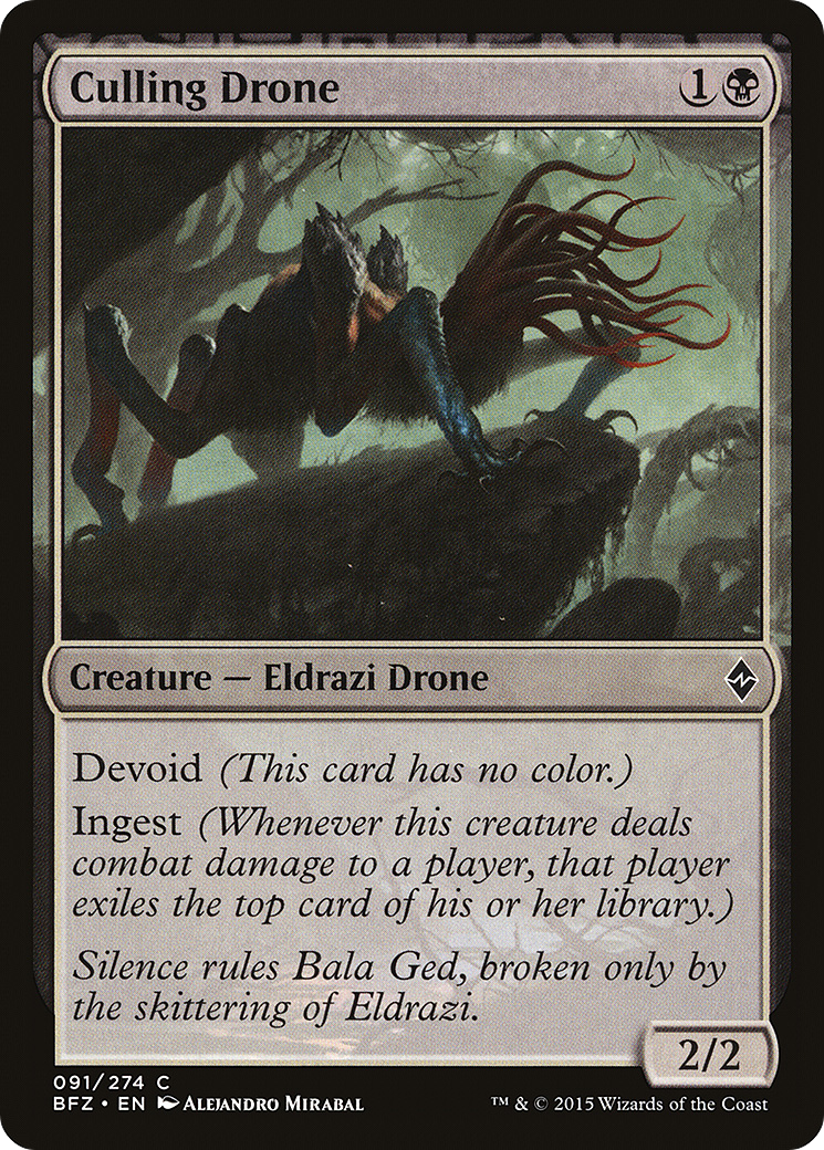 Culling Drone (BFZ-091) [Battle for Zendikar] MTG Single Wizards of the Coast