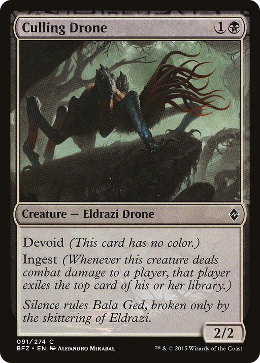 Culling Drone (BFZ-091) [Battle for Zendikar] MTG Single Wizards of the Coast