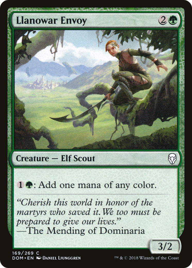 Llanowar Envoy (DOM-169) [Dominaria] Foil MTG Single Wizards of the Coast