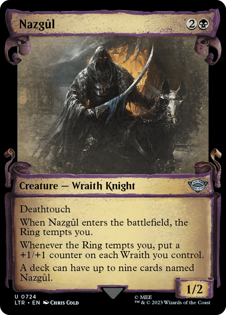 Nazgul (0724) (Showcase Scrolls) (LTR-724) [The Lord of the Rings: Tales of Middle-earth] (Showcase) Foil MTG Single Wizards of the Coast