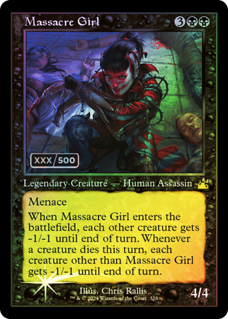 Massacre Girl (Serial Numbered) (RVR-328) [Ravnica Remastered] Foil MTG Single Wizards of the Coast