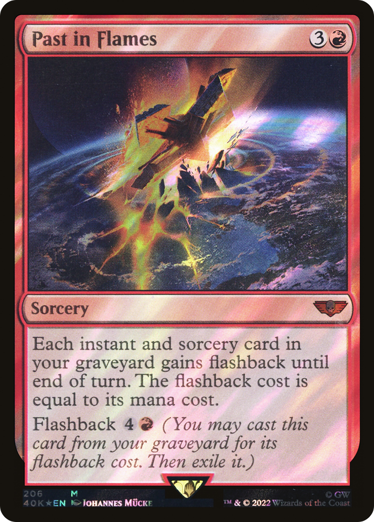 Past in Flames (40K-206★) [Warhammer 40,000 Commander] Foil MTG Single Wizards of the Coast