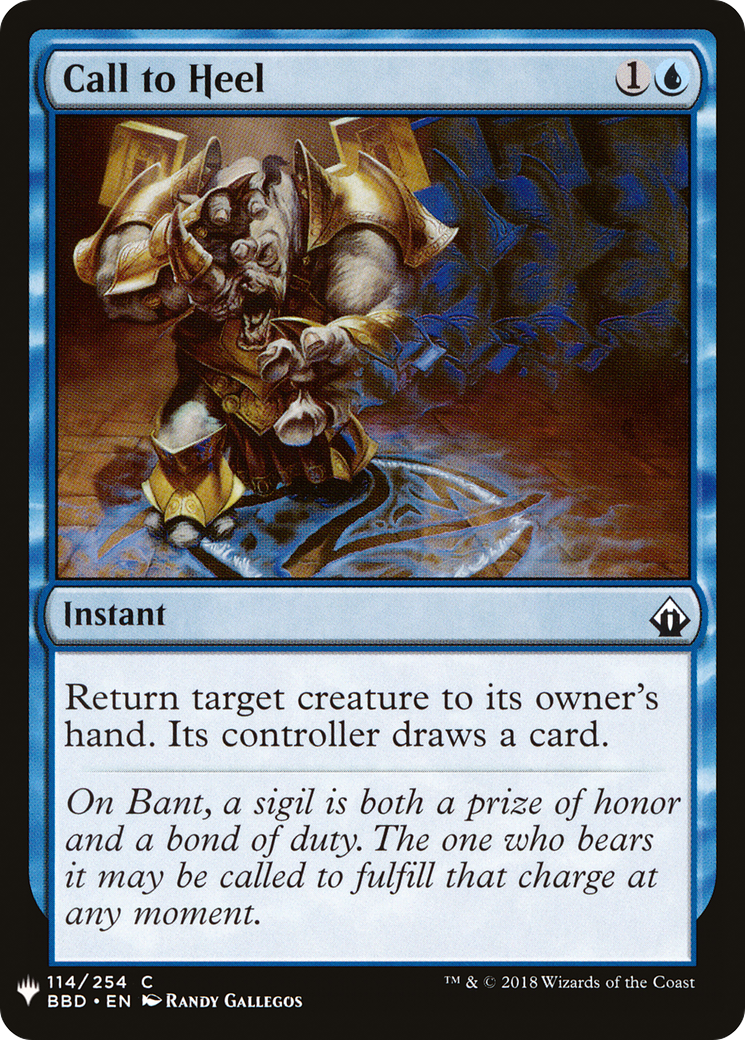 Call to Heel (LIST-BBD-114) [Mystery Booster] The List MTG Single Wizards of the Coast