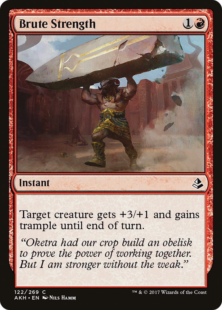 Brute Strength (AKH-122) [Amonkhet] MTG Single Wizards of the Coast