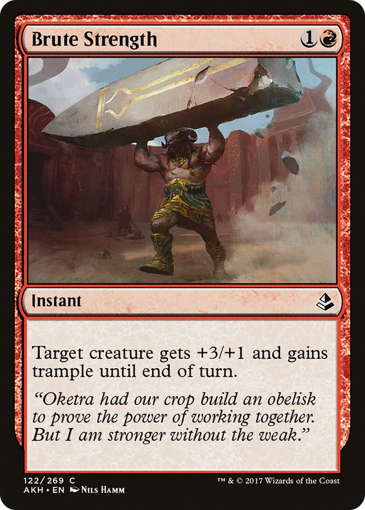 Brute Strength (AKH-122) [Amonkhet] MTG Single Wizards of the Coast