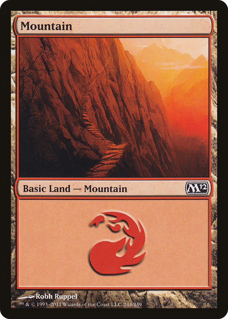 Mountain (244) (M12-244) [Magic 2012] MTG Single Wizards of the Coast