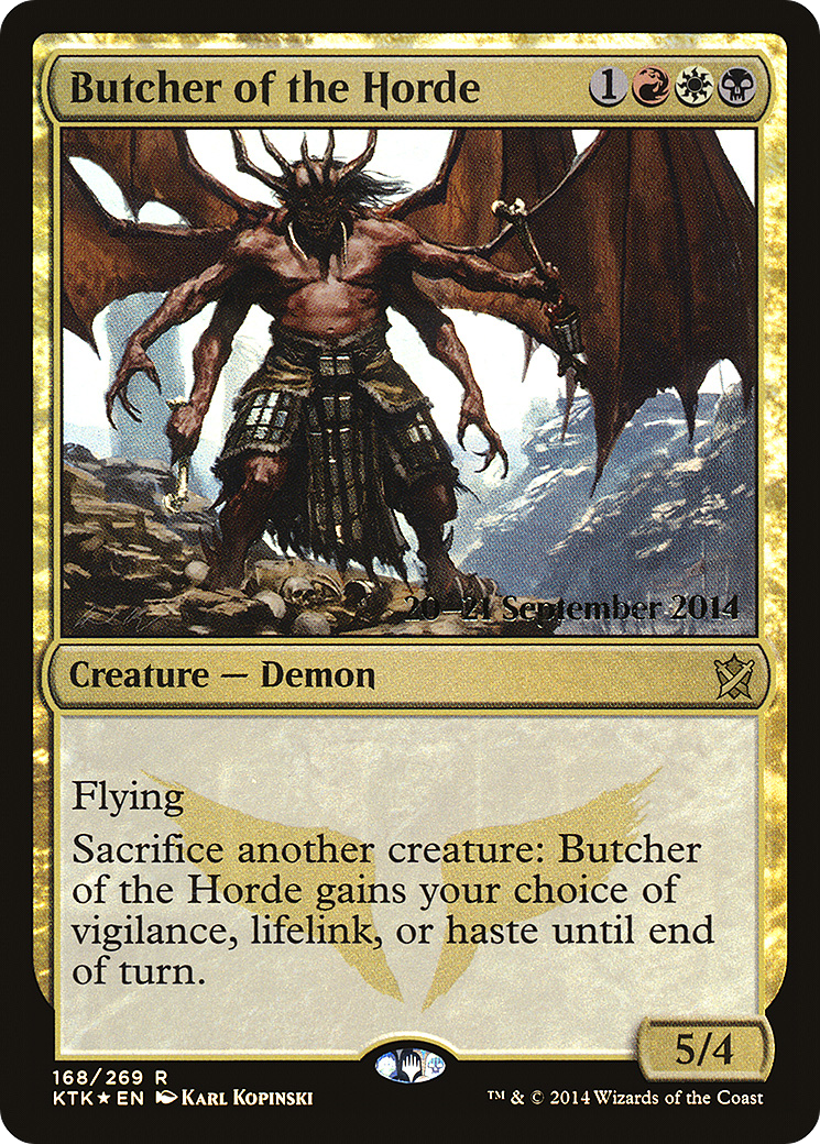 Butcher of the Horde [Khans of Tarkir Prerelease Promos] MTG Single Magic: The Gathering