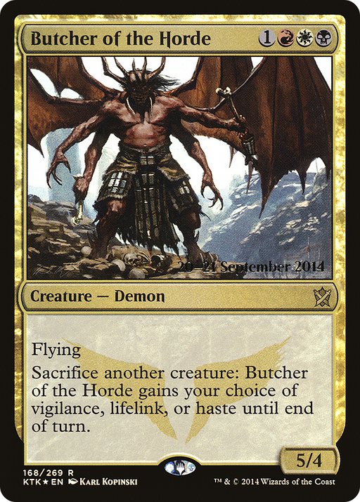 Butcher of the Horde (PRE-168) [Khans of Tarkir Promos] Foil MTG Single Wizards of the Coast