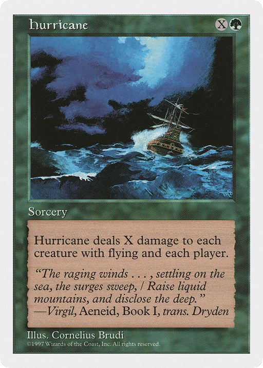 Hurricane (5ED-) [Fifth Edition] MTG Single Wizards of the Coast