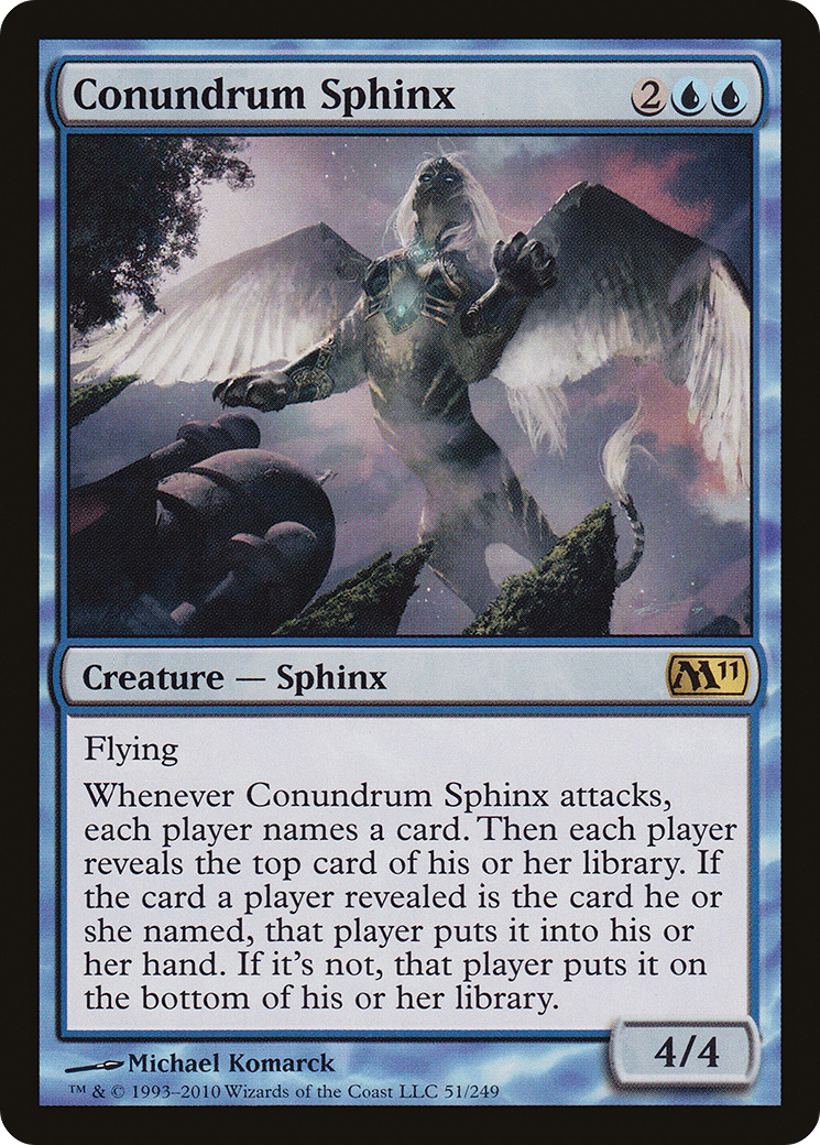 Conundrum Sphinx (M11-051) [Magic 2011] Foil MTG Single Wizards of the Coast