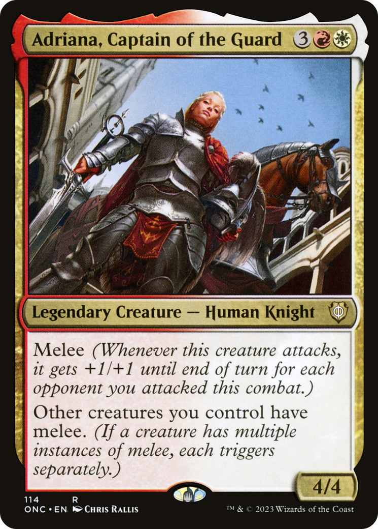 Adriana, Captain of the Guard (ONC-114) [Phyrexia: All Will Be One Commander] MTG Single Wizards of the Coast
