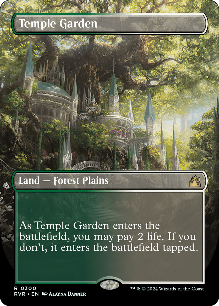 Temple Garden (RVR-300) [Ravnica Remastered] (Borderless) MTG Single Wizards of the Coast