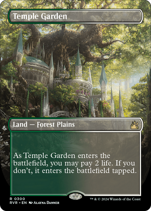 Temple Garden (RVR-300) [Ravnica Remastered] (Borderless) Foil MTG Single Wizards of the Coast