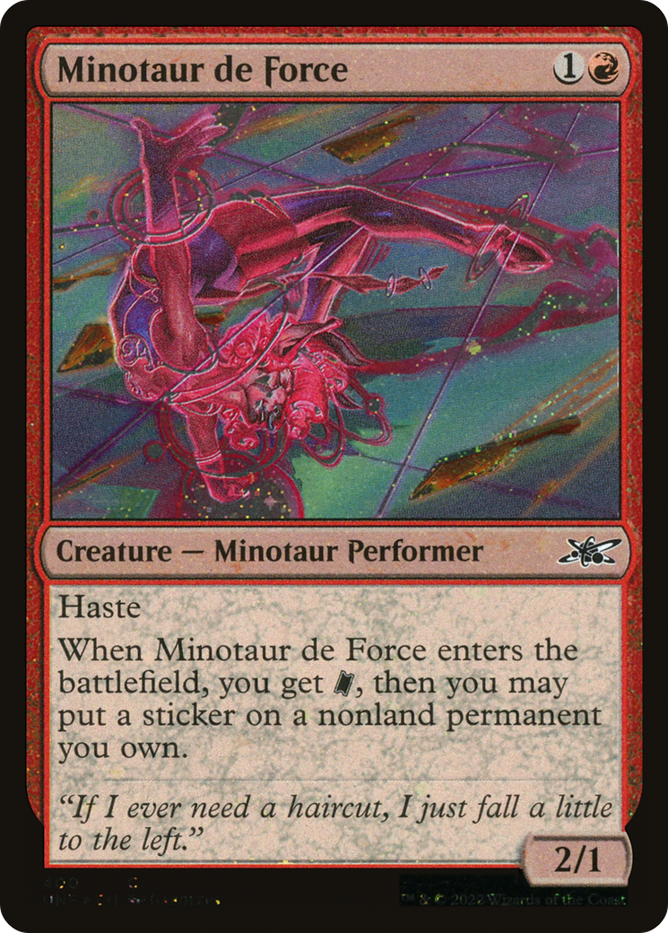 Minotaur de Force (Galaxy Foil) (UNF-400) [Unfinity] Foil MTG Single Wizards of the Coast