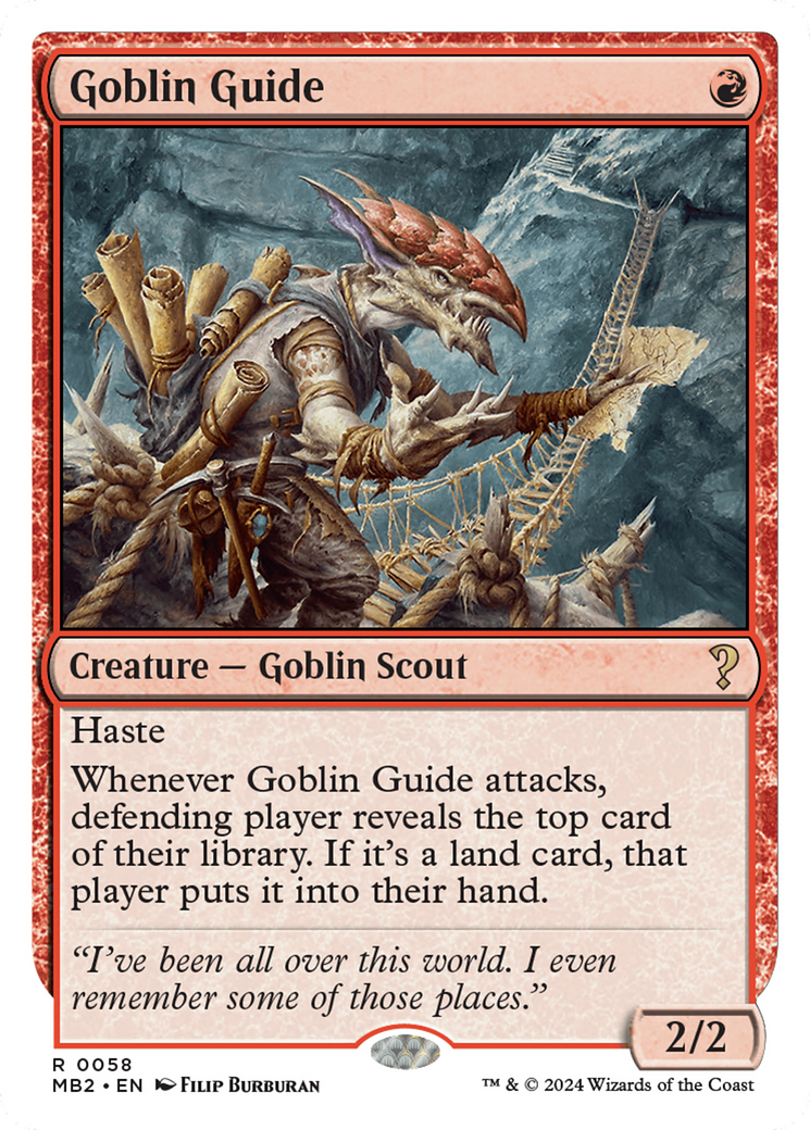 Goblin Guide (White Border) (MB2-058) [Mystery Booster] Mystery Booster 2 MTG Single Wizards of the Coast