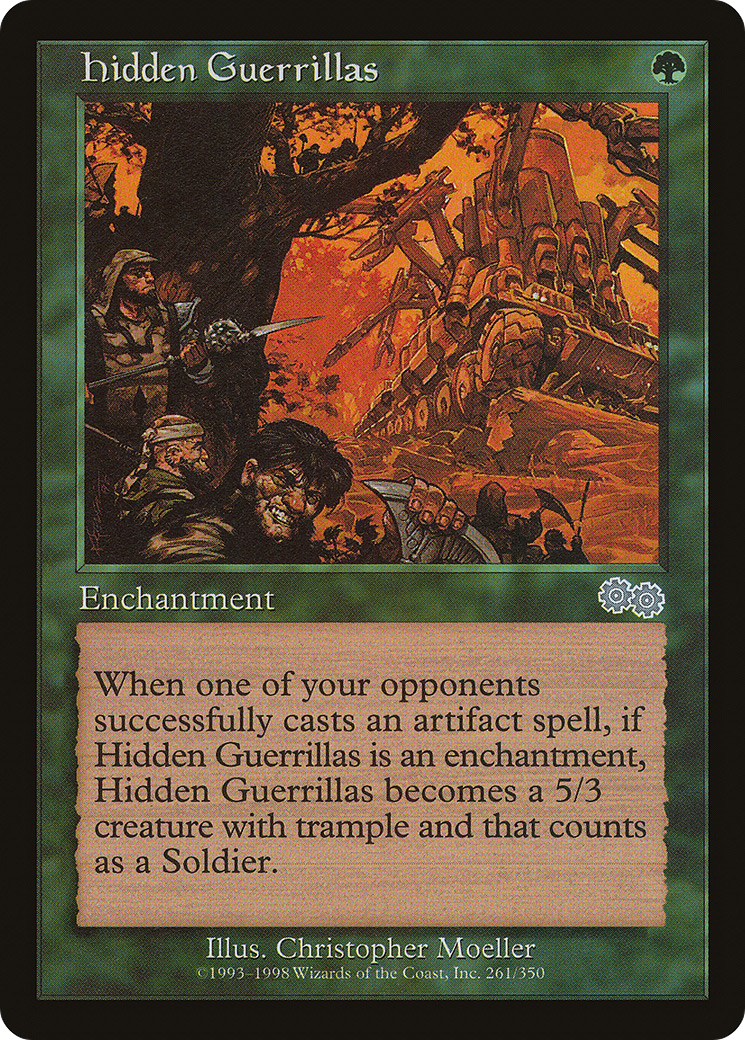 Hidden Guerrillas (USG-261) [Urza's Saga] MTG Single Wizards of the Coast