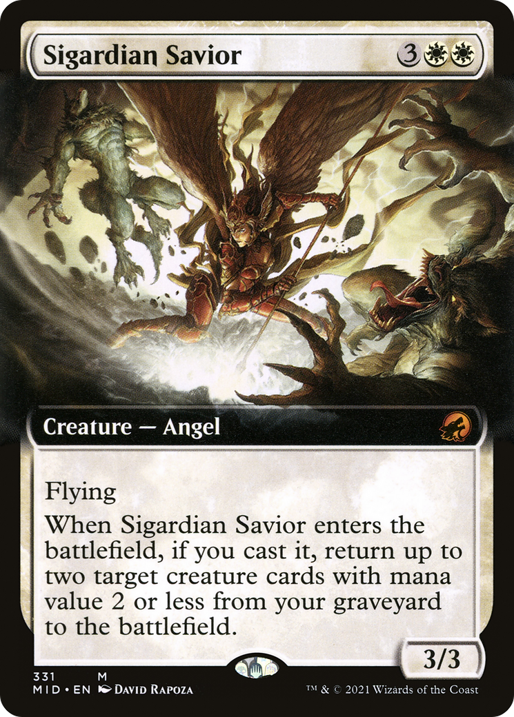 Sigardian Savior (MID-331) [Innistrad: Midnight Hunt] (Extended Art) Foil MTG Single Wizards of the Coast