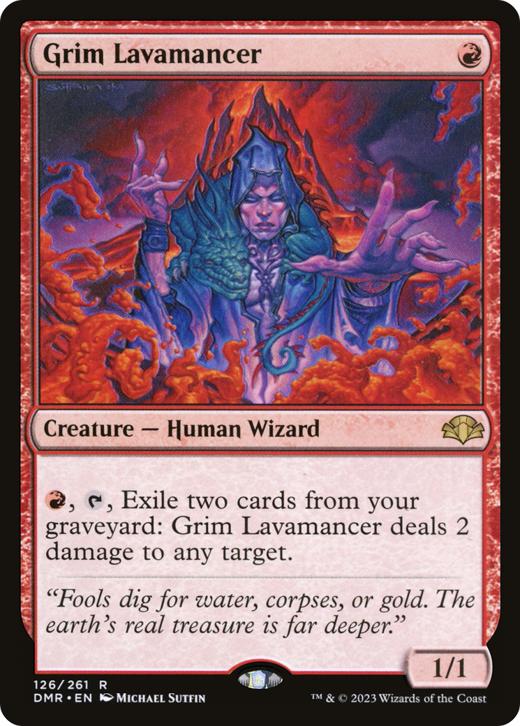 Grim Lavamancer (DMR-126) [Dominaria Remastered] Foil MTG Single Wizards of the Coast