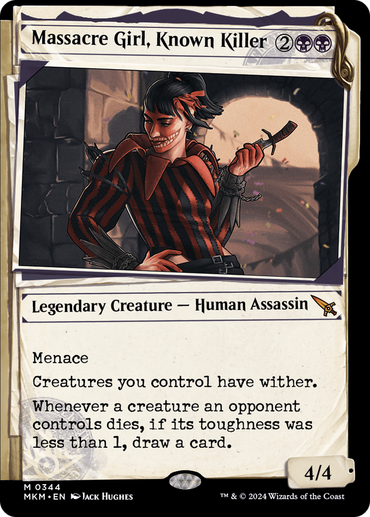 Massacre Girl, Known Killer (MKM-344) [Murders at Karlov Manor] (Showcase) MTG Single Murders at Karlov Manor
