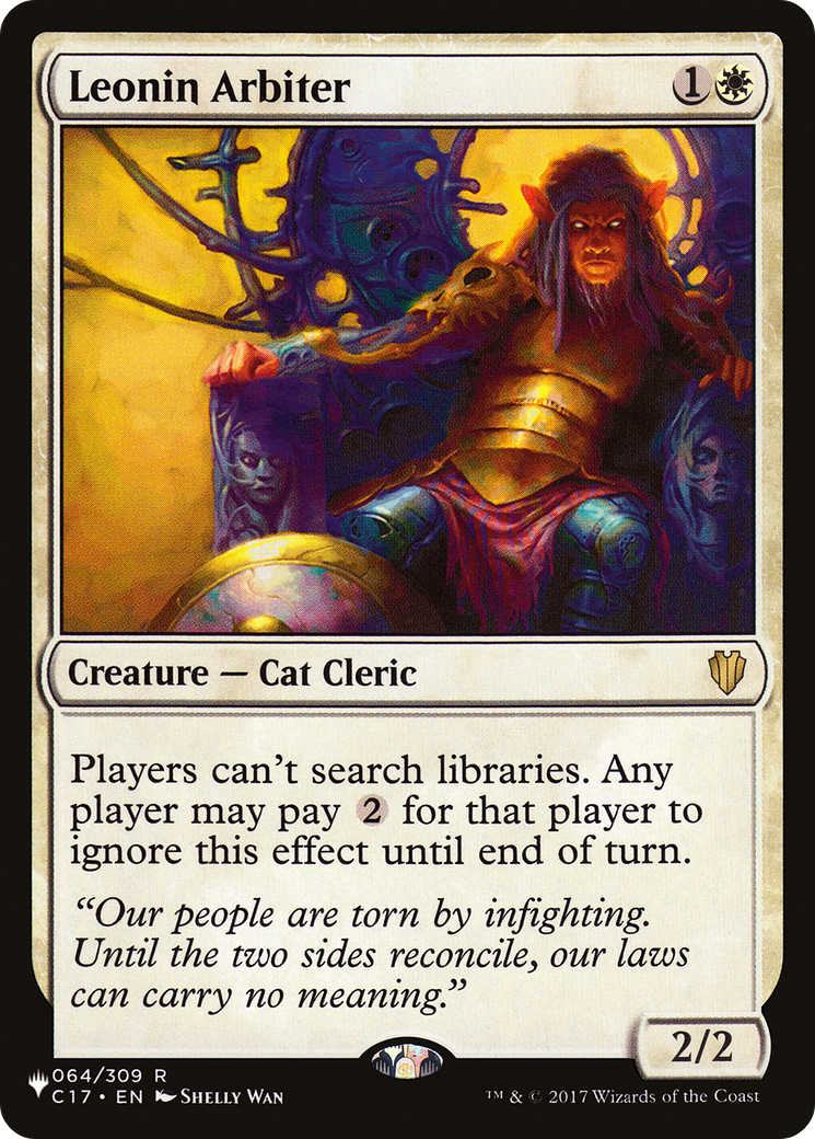 Leonin Arbiter (LIST-C17-64) [Mystery Booster] The List MTG Single Wizards of the Coast