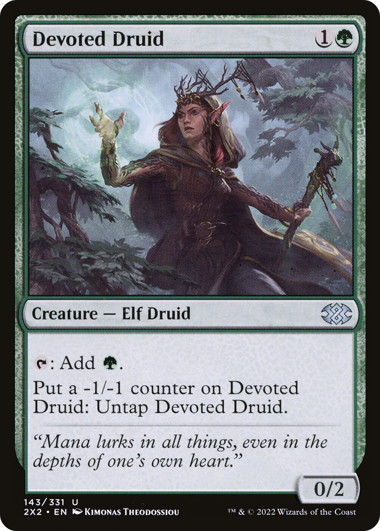 Devoted Druid (2X2-143) [Double Masters 2022] MTG Single Wizards of the Coast