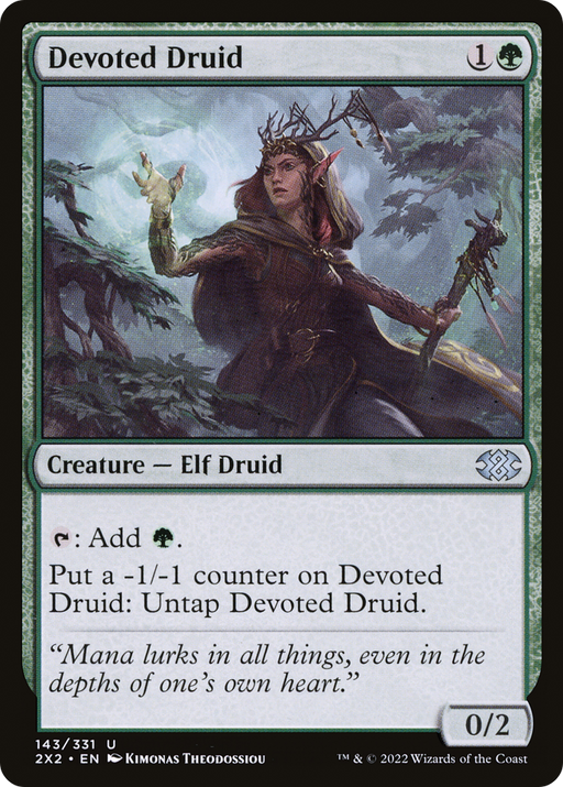 Devoted Druid (2X2-143) [Double Masters 2022] MTG Single Wizards of the Coast