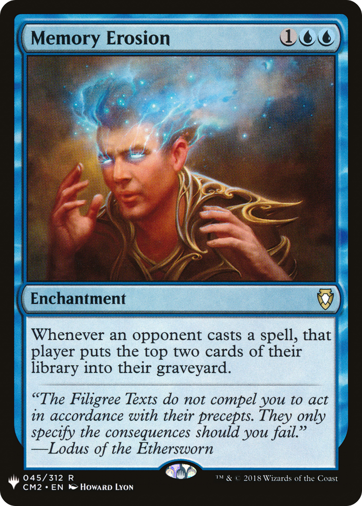 Memory Erosion (LIST-CM2-45) [The List] MTG Single Magic: The Gathering