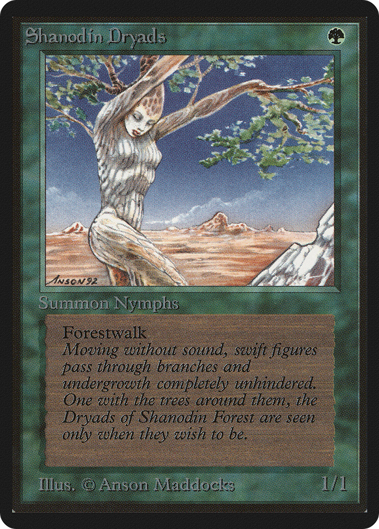 Shanodin Dryads (LEB-217) [Oldschool] Limited Edition Beta MTG Single Wizards of the Coast