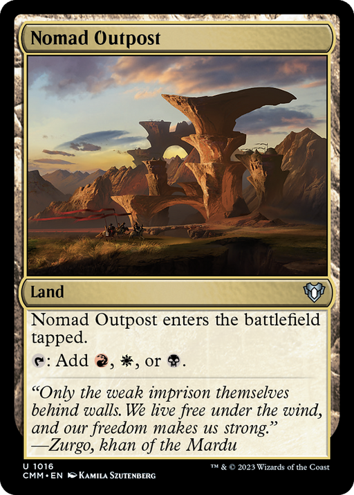 Nomad Outpost (CMM-1016) [Commander Masters] MTG Single Wizards of the Coast