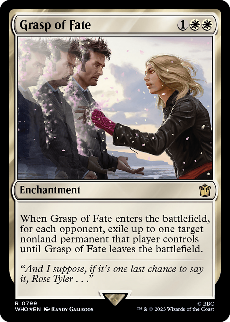 Grasp of Fate (Surge Foil) (WHO-799) [Doctor Who] Foil MTG Single Wizards of the Coast