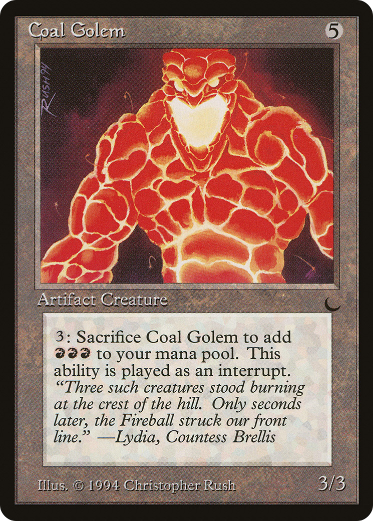 Coal Golem (DRK-099) [Oldschool] The Dark MTG Single Wizards of the Coast