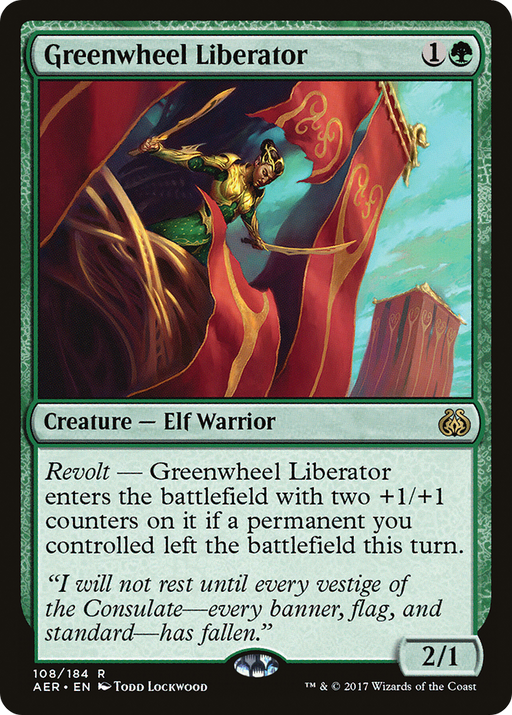 Greenwheel Liberator (AER-108) [Aether Revolt] MTG Single Wizards of the Coast