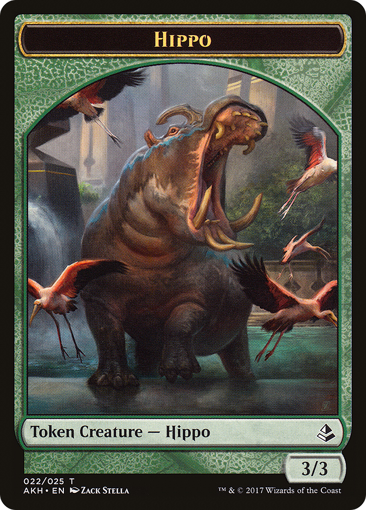 Hippo Token (AKH-022) [Tokens] Amonkhet Tokens Foil MTG Single Wizards of the Coast