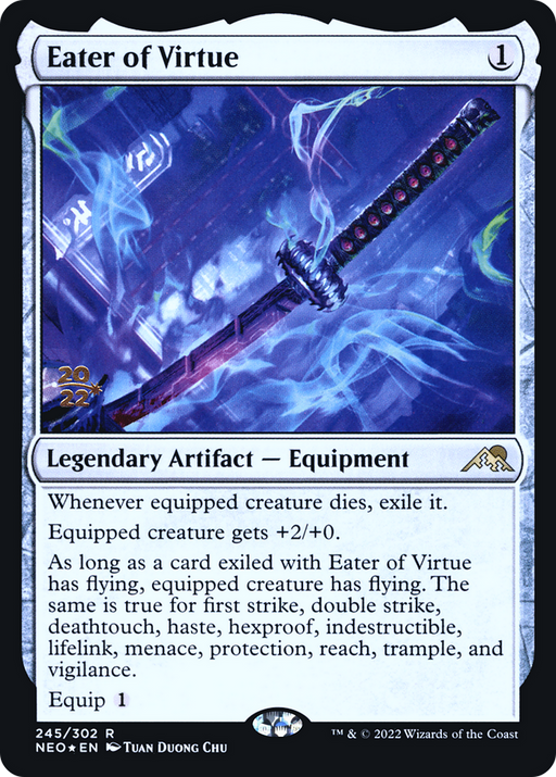 Eater of Virtue (PRE-245) [Kamigawa: Neon Dynasty Promos] Foil MTG Single Wizards of the Coast