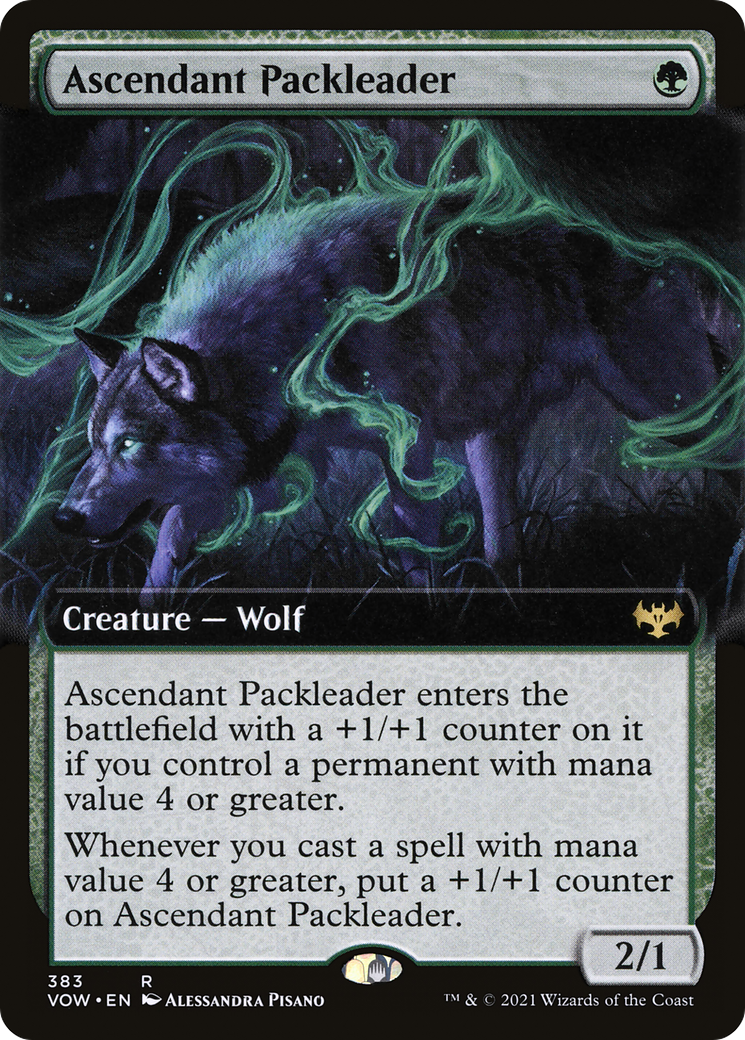 Ascendant Packleader (VOW-383) [Innistrad: Crimson Vow] (Extended Art) Foil MTG Single Wizards of the Coast