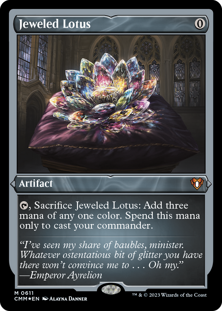 Jeweled Lotus (CMM-611) [Commander Masters] Etched Foil MTG Single Wizards of the Coast