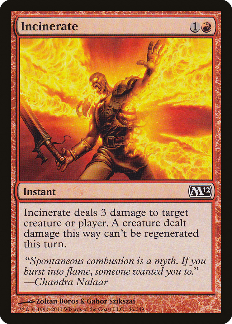 Incinerate [Magic 2012] MTG Single Magic: The Gathering