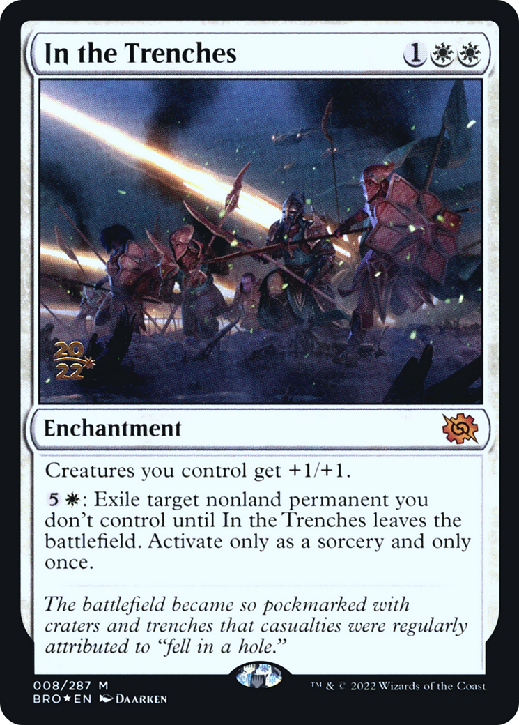 In the Trenches (PRE-008) [The Brothers' War Promos] Foil MTG Single Wizards of the Coast