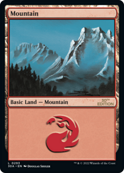 Mountain (293) (30A-293) [30th Anniversary Edition] MTG Single Wizards of the Coast